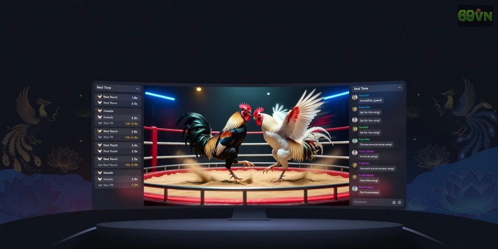 Hình minh họa khái niệm xem đá gà trực tiếp 69vn với giao diện streaming hiện đại